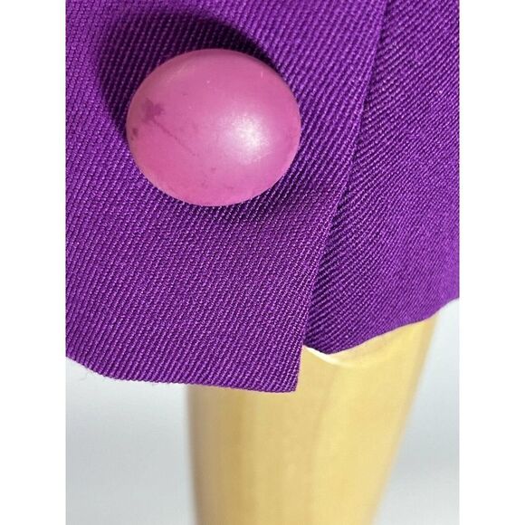 Vintage Christian Dior The Suit Womens Blazer Jacket Purple Size 8 Pure Wool USA - Picture 11 of 15